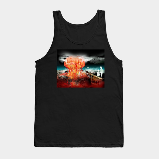 Atomic Jazz jellyfish bomb urban renewal surrealism Tank Top by sandpaperdaisy